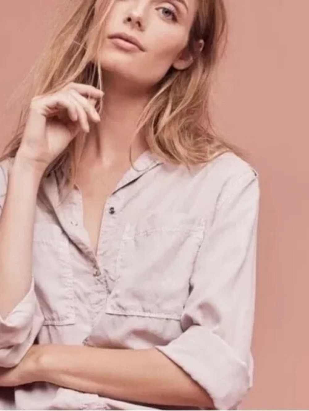Anthropologie Holding Horses Pearl Snap Utiliy Shirt
